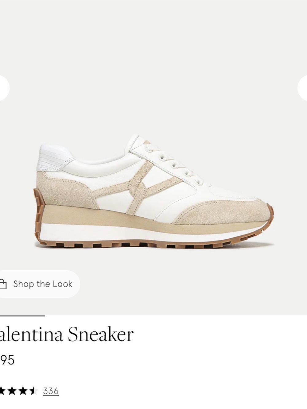 Veronica Beard Valentina White and Tan Women’s Sneakers